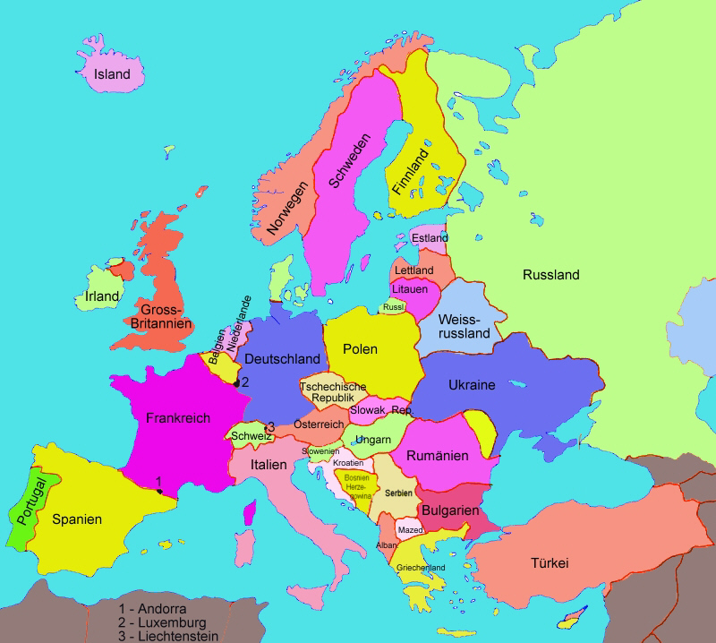 Deutschland Europakarte
