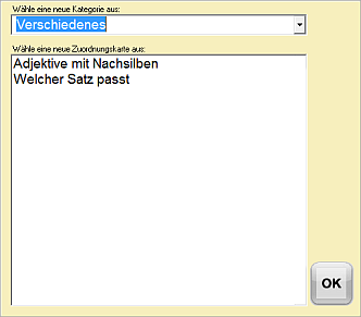 Zuordnungskarte Liste 7 Zuordnungskarte Liste 7