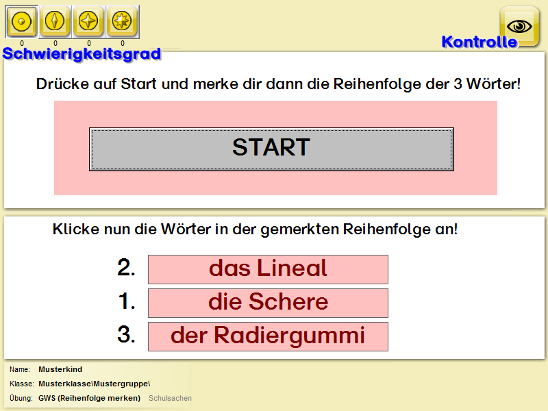 GWS - Reihenfolge GWS - Reihenfolge