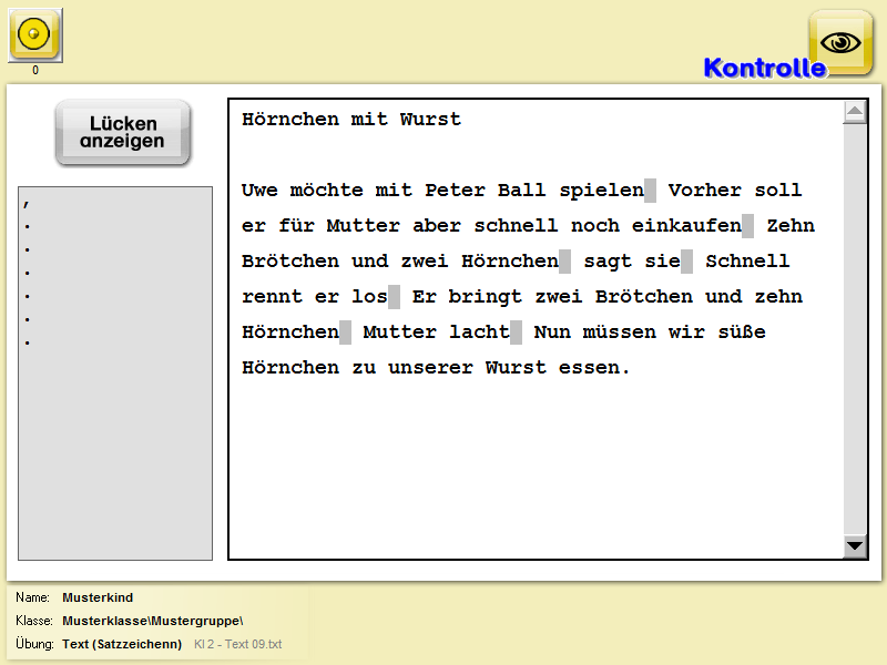 Text - Satzzeichen Text - Satzzeichen