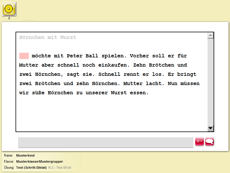 Text - Schritt-Diktat Text - Schritt-Diktat