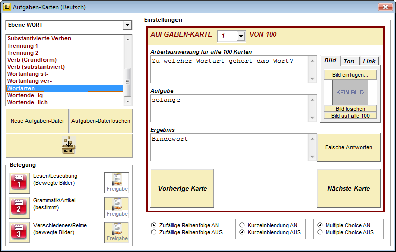D-Aufgabenkarten