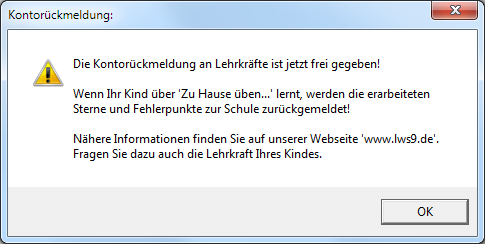 Hausaufgaben-Kontorueckmeldung Hausaufgaben-Kontorueckmeldung