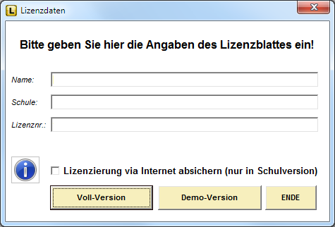 Lizenzdaten Lizenzdaten