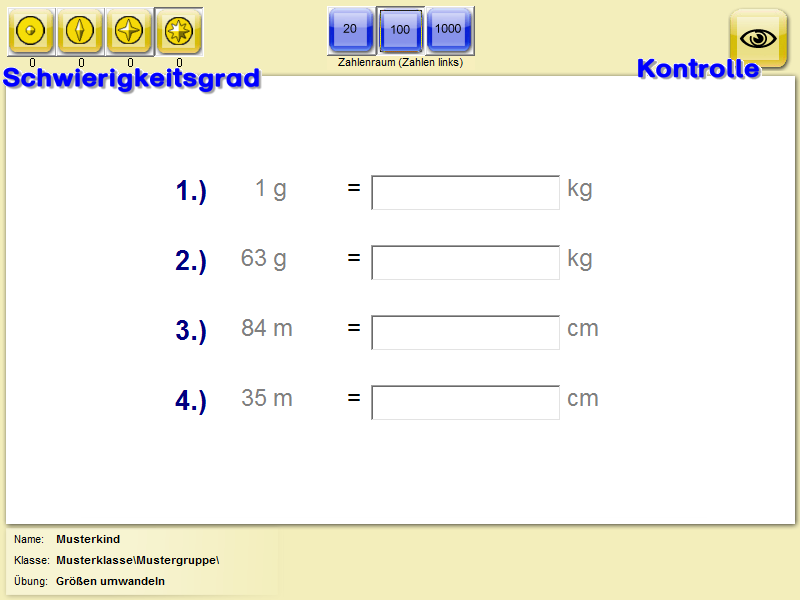 M-Groessen umwandeln