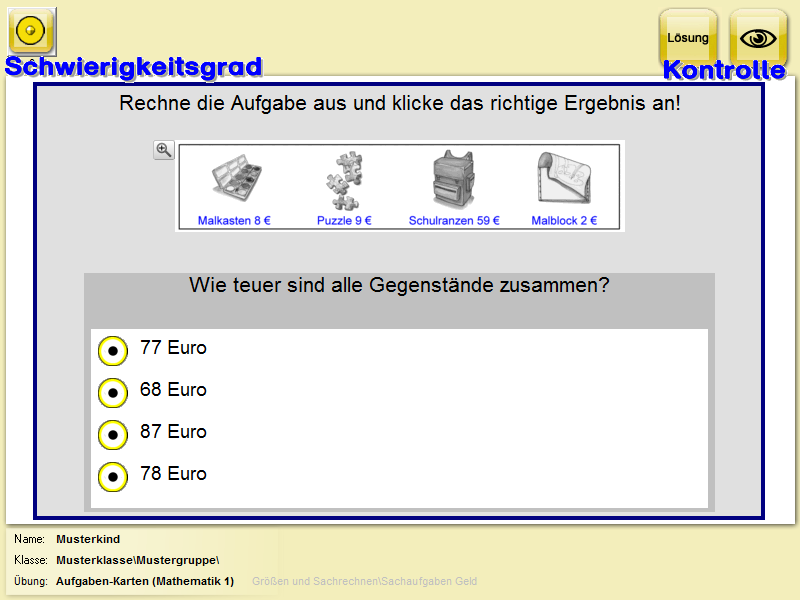 M-Aufgaben-Karten M1 M-Aufgaben-Karten M1