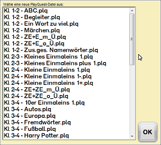 PlayQuest Liste 1 PlayQuest Liste 1