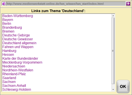 Linkliste-Auswahl Linkliste-Auswahl