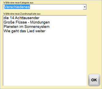 Zuordnungskarten-W Liste 11 Zuordnungskarten-W Liste 11