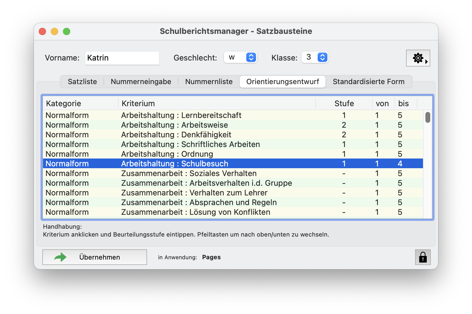 Orientierungsentwurf