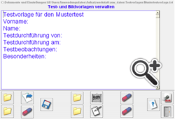 Test und Bildvorlagen