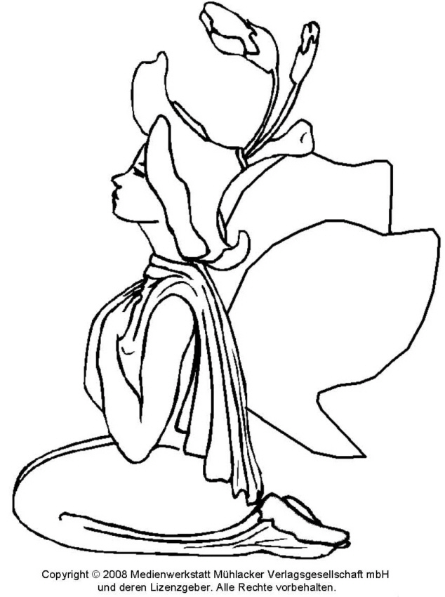 Elfen Ausmalbild 6 - Medienwerkstatt-Wissen © 2006-2024 Medienwerkstatt