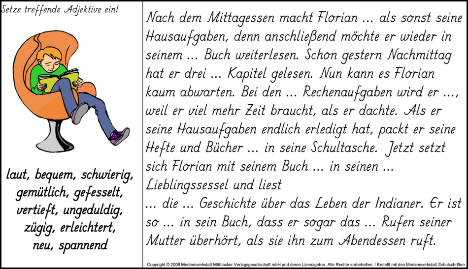 Adjektive Im Text Finden Online