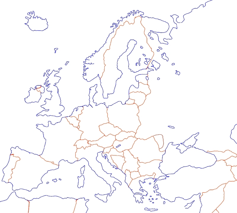 Karte Europa Unbeschriftet | Ungarn Karte