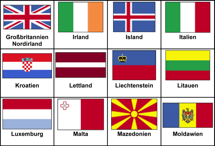 Flaggen Der Europaischen Lander In Alphabetischer Reihenfolge Medienwerkstatt Wissen C 06 17 Medienwerkstatt