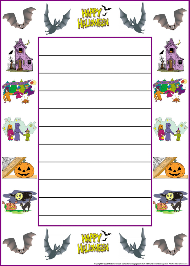 Schmuckblätter - Halloween 3 - Medienwerkstatt-Wissen © 2006-2024